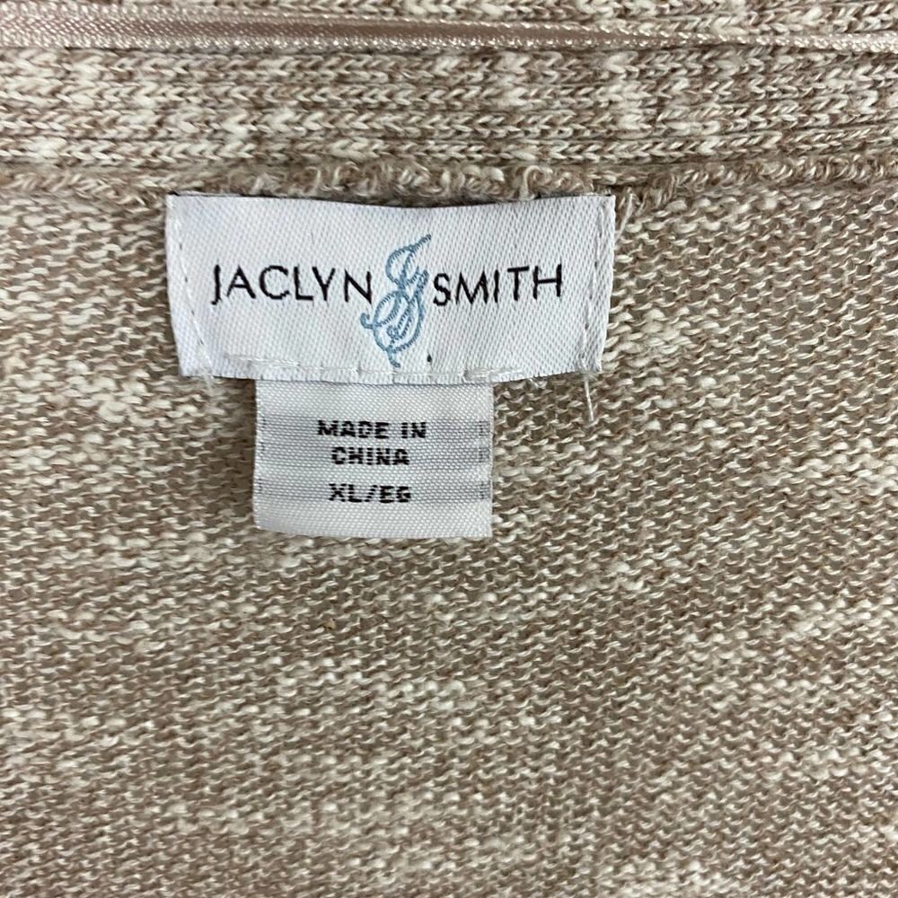 Jaclyn Smith Long Open Cardigan Oatmeal Color - Picture 2 of 6